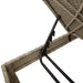 Ligstoel met kussen lichtgrijs 55x200x44cm polyrotan