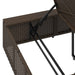Ligbed met zwevend kussen poly rattan bruin