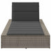 Ligbed met zwevend kussen poly rattan grijs