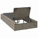 Ligbed met zwevend kussen poly rattan grijs