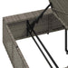 Ligbed met zwevend kussen poly rattan grijs