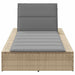 Ligbed met zwevend kussen poly rattan beige