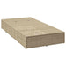 Ligbed met zwevend kussen poly rattan beige
