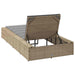 Ligbed met zwevend kussen poly rattan beige