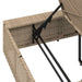 Ligbed met zwevend kussen poly rattan beige