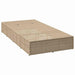 Ligbed met zwevend kussen poly rattan beige