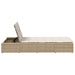 Ligbed met zwevend kussen poly rattan beige