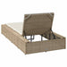 Ligbed met zwevend kussen poly rattan beige