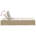 Ligbed met zwevend kussen poly rattan beige
