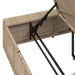 Ligbed met zwevend kussen poly rattan beige