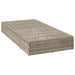 Ligbed met zwevend kussen poly rattan lichtgrijs