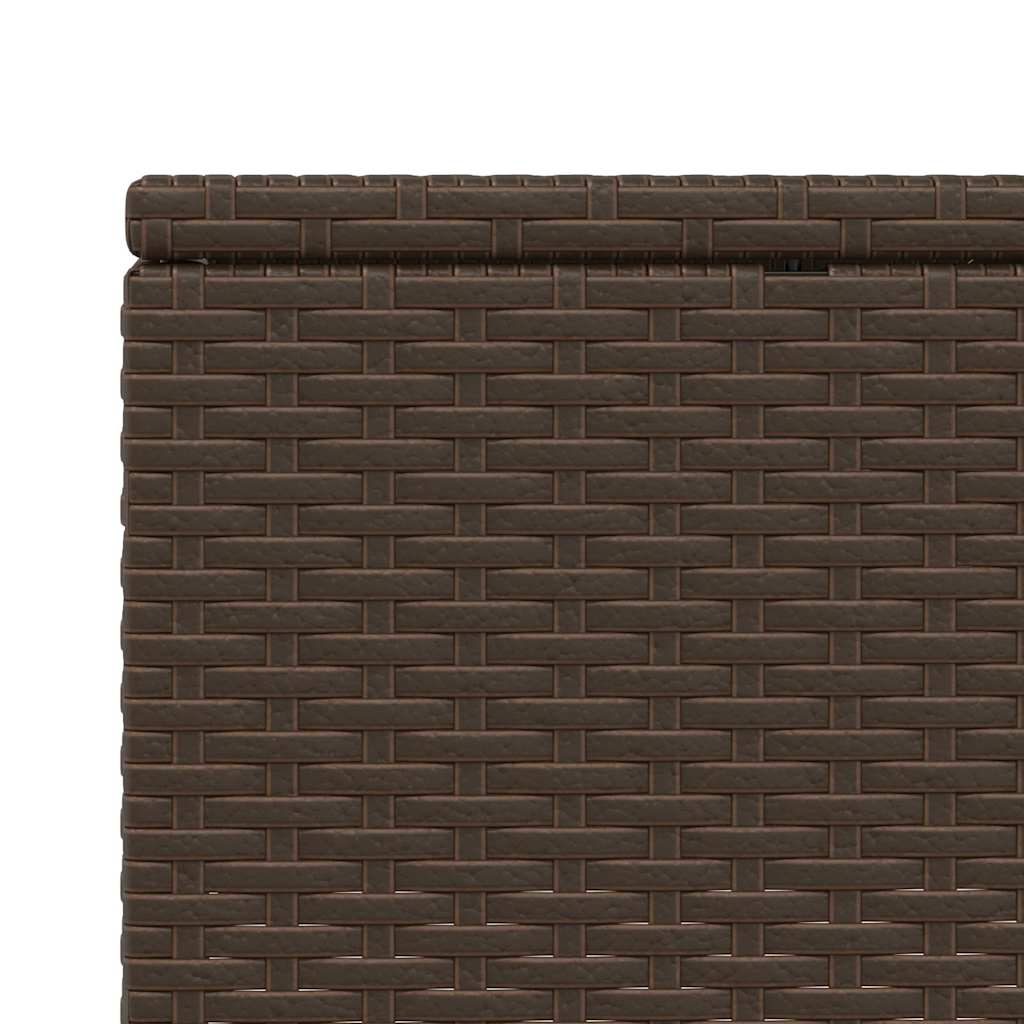 Ligbed met zwevend kussen poly rattan bruin