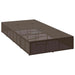 Ligbed met zwevend kussen poly rattan bruin