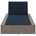 Ligbed met zwevend kussen poly rattan grijs