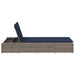 Ligbed met zwevend kussen poly rattan grijs