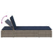 Ligbed met zwevend kussen poly rattan grijs
