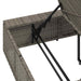 Ligbed met zwevend kussen poly rattan grijs