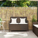 Tuinbank met kussen poly rattan bruin