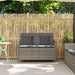 Tuinbank met kussen poly rattan grijs