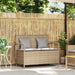 Tuinbank met kussen poly rattan beige