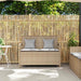 Tuinbank met kussen poly rattan beige