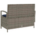 Tuinbank met kussen poly rattan grijs