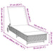 Ligbed met wielen en kussen poly rattan zwart