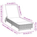 Ligbed met wielen en kussen poly rattan beige