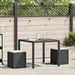 Tuinkrukken met kussens 2 st 40x40x43 cm poly rattan zwart