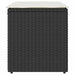Tuinkrukken met kussens 2 st 40x40x43 cm poly rattan zwart