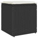 Tuinkrukken met kussens 2 st 40x40x43 cm poly rattan zwart