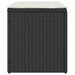 Tuinkrukken met kussens 2 st 40x40x43 cm poly rattan zwart