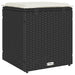 Tuinkrukken met kussens 2 st 40x40x43 cm poly rattan zwart