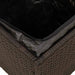 Tuinkrukken met kussens 2 st 40x40x43 cm poly rattan bruin