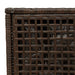 Tuinkrukken met kussens 2 st 40x40x43 cm poly rattan bruin