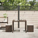 Tuinkrukken met kussens 2 st 40x40x43 cm poly rattan bruin