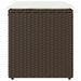 Tuinkrukken met kussens 2 st 40x40x43 cm poly rattan bruin