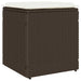 Tuinkrukken met kussens 2 st 40x40x43 cm poly rattan bruin