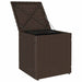 Tuinkrukken met kussens 2 st 40x40x43 cm poly rattan bruin