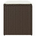 Tuinkrukken met kussens 2 st 40x40x43 cm poly rattan bruin