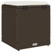 Tuinkrukken met kussens 2 st 40x40x43 cm poly rattan bruin