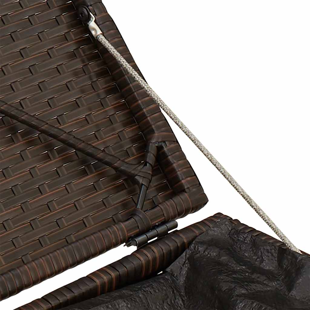 Tuinkrukken met kussens 2 st 40x40x43 cm poly rattan bruin