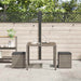 Tuinkrukken met kussens 2 st 40x40x43 cm poly rattan grijs