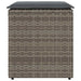 Tuinkrukken met kussens 2 st 40x40x43 cm poly rattan grijs
