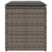 Tuinkrukken met kussens 2 st 40x40x43 cm poly rattan grijs