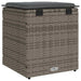 Tuinkrukken met kussens 2 st 40x40x43 cm poly rattan grijs