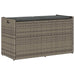 Opbergbank met kussen voor buiten 100 cm poly rattan grijs