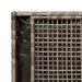 Opbergbank met kussen voor buiten 100 cm poly rattan grijs