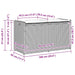 Opbergbank met kussen voor buiten 100 cm poly rattan beige