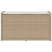 Opbergbank met kussen voor buiten 100 cm poly rattan beige